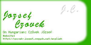 jozsef czovek business card