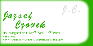 jozsef czovek business card